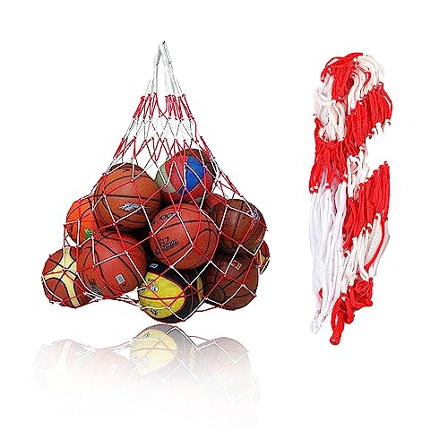 Quixotical Gute Qualität Balltaschen netze, Aufbewahrung von Bällen Fußball für Basketball, Volleyball, Handball, Sports Mesh Tasche für 10-15 Bälle von Quixotical