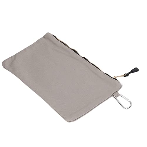 Qukaim Reißverschlusstasche aus Segeltuch, Werkzeugtasche mit Reißverschluss, Mehrzwecktasche mit Karabiner zur Aufbewahrung, wasserdicht, Grau, 180 mm, mehrfarbig, 60_x_180_cm von Qukaim