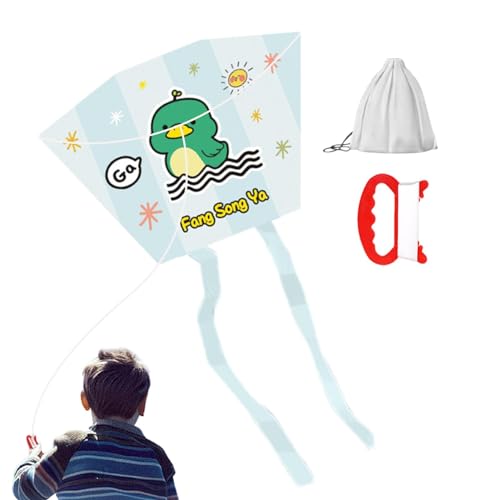 Qurygin Mini-Drachen, einfach zu Fliegender Drachen - Fliegender Drachen für Kinder mit Flugschnur | Wasserdichtes Outdoor-Kinderspielzeug, niedlicher Cartoon-Drachen mit Aufbewahrungstasche zum von Qurygin