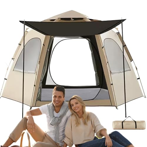 Qurygin Sofortige Pop-Up-Campingzelte,Pop-Up-Campingzelt - Automatisches Kuppelzelt, wasserdichtes Campingzelt - Atmungsaktive, sofort aufbaubare tragbare Zelte für Outdoor-Camping, Strand, von Qurygin