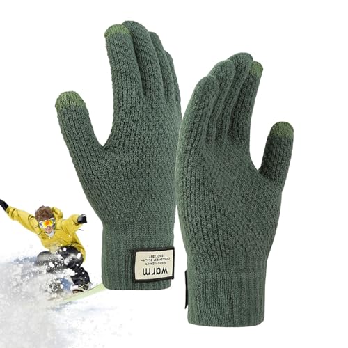 Qutalmi Warme Winterhandschuhe | Thermo-Handhandschuhe | Weiche, Winddichte, warme Laufhandschuhe, thermischer Handschutz zum Fahren, Skifahren von Qutalmi