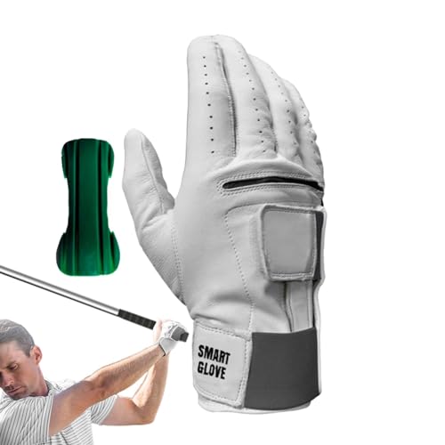 Quzente Golfhandschuhe für Herren, Golfhandschuhe für Links- und Rechtshänder | 2-in-1-Golf-Übungshandschuhe für Herren | Golf-Übungsgerät mit komfortablem Griff für Golf-Enthusiasten, Profis und von Quzente
