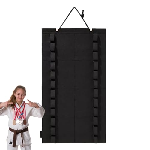 Quzente Karate Gürtel Präsentationsständer, Hängendes Karate Gürtel Display Für 12 Karate Gürtel, Für Kinder Und Erwachsene, Die Kampfkunst Lernen (1 Stück) von Quzente