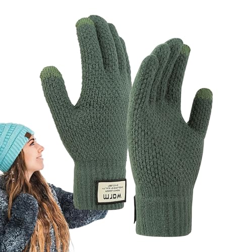Quzente Warme Laufhandschuhe - Winter-Touchscreen-Handschuhe | Weiche, Winddichte, warme Laufhandschuhe, thermischer Handschutz zum Fahren, Skifahren von Quzente