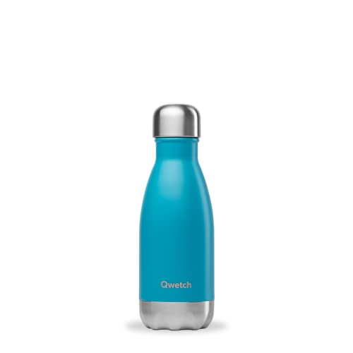 QWETCH - Isothermische Originals Flasche Blau 260ml - Nomadische Edelstahlflasche - 24h Kalt und 12h Warm - Wasserdicht, BPA-frei & wiederverwendbar von QWETCH