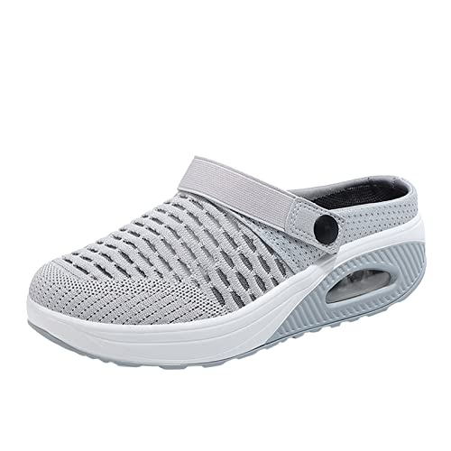 QzSSbii Mesh Atmungsaktive Leichte Dicke Untere Luftkissen Lässige Sportschuhe Snowboard Schuhe Damen 39 (Grey, 40) von QzSSbii