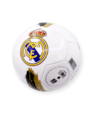 R ROGER'S Ball Real Madrid Wappen Farbe - Größe 5, Schwarz von R ROGER'S