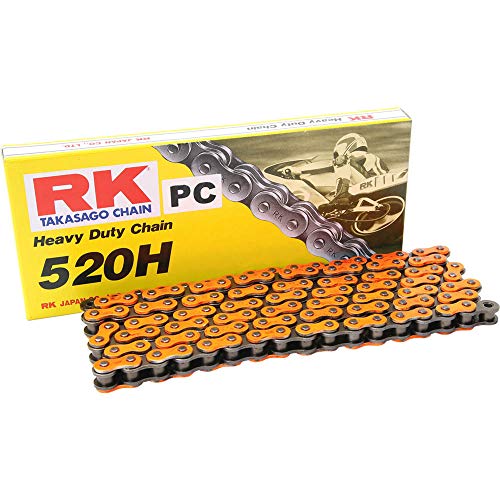 R&K RK Kette 520H 5/8 x 1/4 114 Glieder Clipschloss passend zu KTM SX 125 orange von R&K