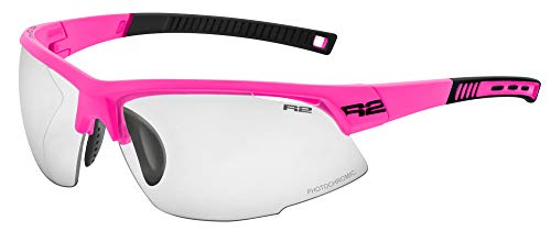 R&R Multi-Sportbrille Racer | Sonnenbrille | Radbrille | Laufbrille mit Wechselgläser oder selbsttönend (pink, selbsttönend) von R&R