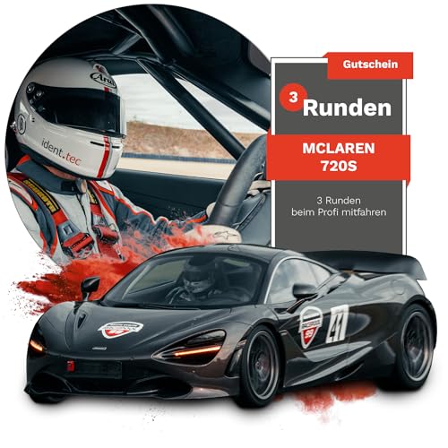 Racepool99® Erlebnis Gutschein - 3 Runden als Beifahrer kompatibel mit McLaren 720S auf Rennstrecke Groß Dölln/Geschenke für Autoliebhaber/Geschenk für Männer & Frauen von RACEPOOL99 Steve Mizera