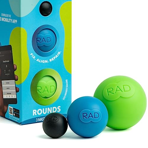 RAD Faszienball 3er-Set Massagebälle | Selbstmassage Lacrosse Ball Trigger punkt | 3 Verschiedene Dichten von RAD