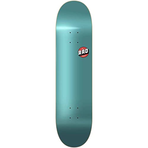 RAD Unisex – Erwachsene Blank Logo Skateboard, Petrol, 7.75" von RAD