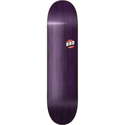 RAD Unisex – Erwachsene Blank Logo Skateboard, Purple Maple, 8" von RAD