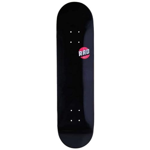 RAD Unisex – Erwachsene Blank Logo Skateboard, Schwarz, 8" von RAD