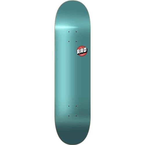RAD Unisex – Erwachsene Blank Logo Skateboard, Teal Maple, 8" von RAD