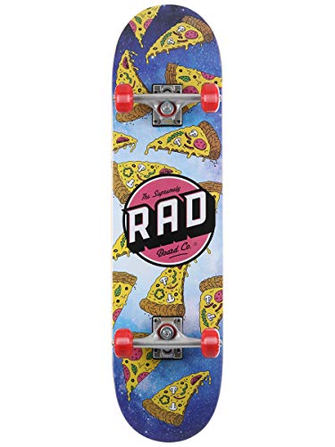 RAD Unisex – Erwachsene Logo Progressive Skateboard, Galaxy Pizza, 8" von RAD