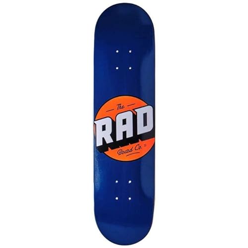 RAD Unisex – Erwachsene Solid Logo Skateboard, Navy, 8" von RAD
