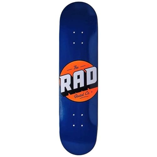 RAD Unisex – Erwachsene Solid Logo Skateboard, Navy, 8.25" von RAD
