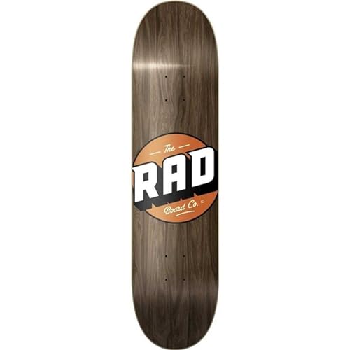 RAD Unisex – Erwachsene Solid Logo Skateboard, Vintage Maple, 7.75" von RAD