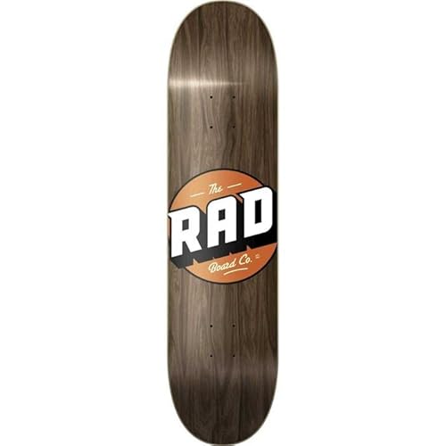 RAD Unisex – Erwachsene Solid Logo Skateboard, Vintage Maple, 8" von RAD