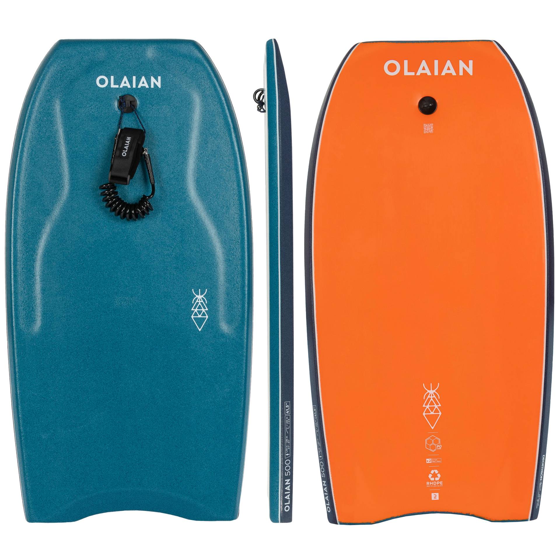 Bodyboard mit Leash 500 blau/orange von RADBUG