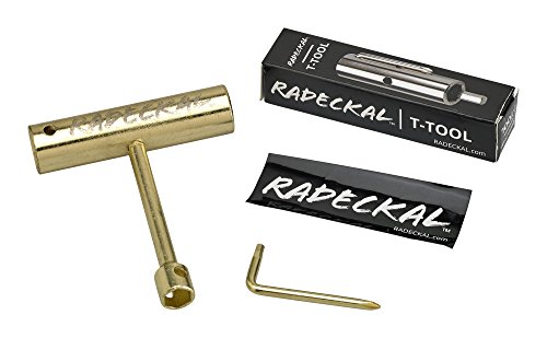 RADECKAL Kompaktes Taschen-Skate-Tool - T-Tool All-in-One-Skate-Tool für Skateboards, Reduziert auf eine kompakte Größe, um in Ihre Tasche zu passen (Gold) von RADECKAL