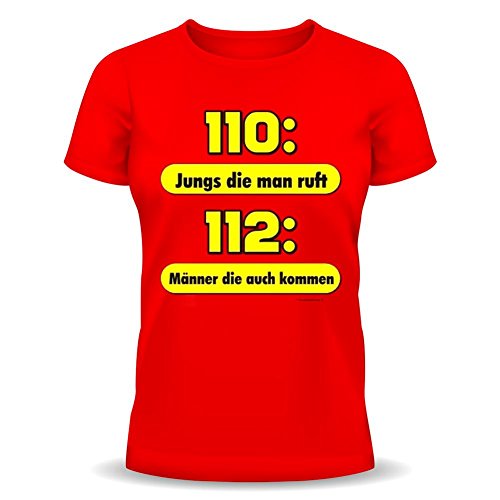 T-Shirt 110: Jungs die man ruft 112: Männer die auch kommen L von RAHMENLOS