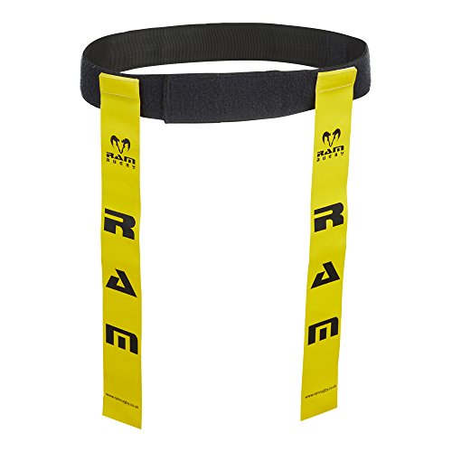 Ram Gürtel mit Markierungsfähnchen für Rugby, 10 Gürtel & 20 Streifen, erhältlich in 6 Farben und 2 Größen, gelb von RAM