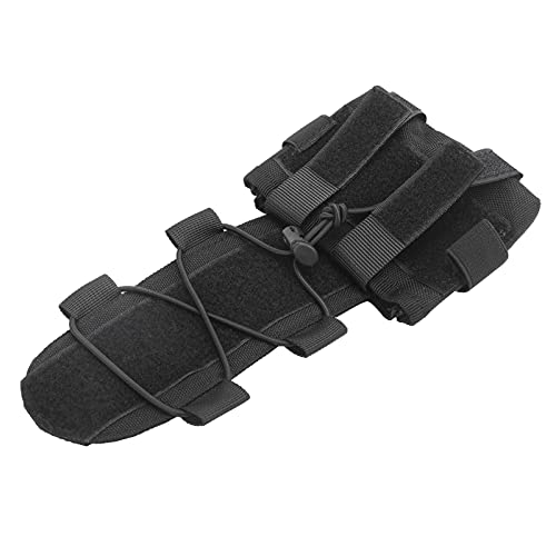 RANNYY Nylon-Helm-Batterietasche,Helm-Gegengewichtstasche Klett-Akku-Aufbewahrungstasche Ausgleichsgewichtstasche(One Size -Schwarz) von RANNYY