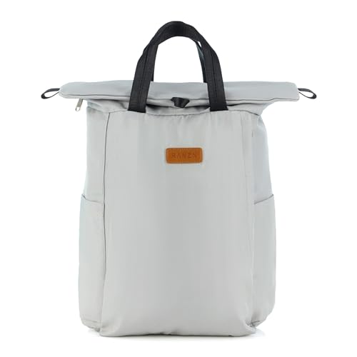 RANZN Rucksack Damen u. Herren | Schlicht und Durchdacht | für Uni Reisen Freizeit Arbeit (Eisgrau) von RANZN