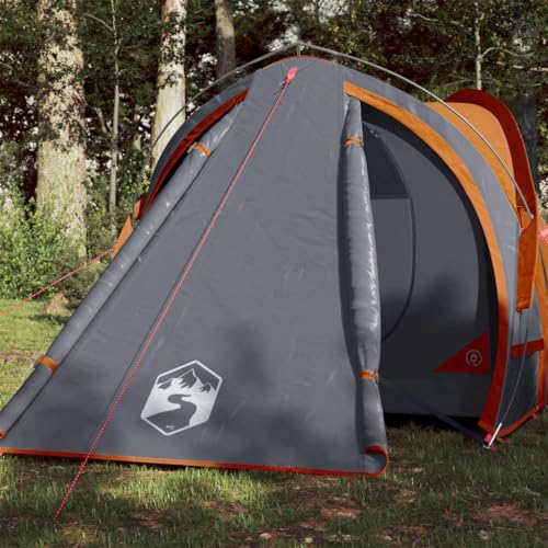 Dieser Artikel - Campingzelt für 2 Personen, grau und orange, wasserdicht, schön von RAUGAJ