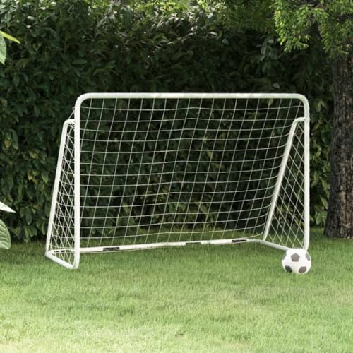 Dieser Artikel- Fußballtor mit Netz, weiß, 180 x 90 x 120 cm, stahl-schön von RAUGAJ