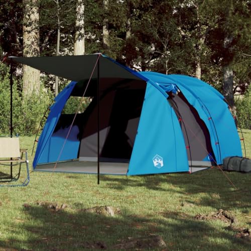 Furniture Home Tools Campingzelt 4 Personen Blau 420x260x153cm 185T Taft von RAUGAJ