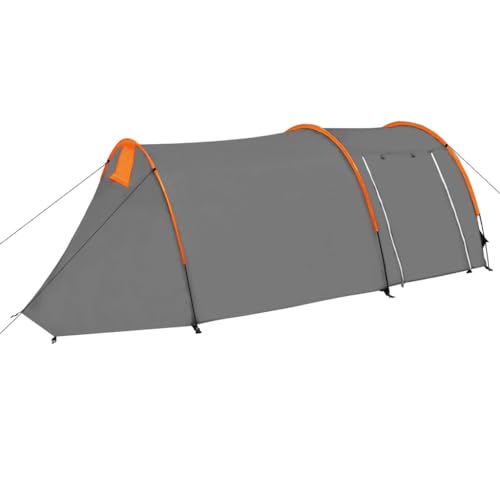 Furniture Home Tools Campingzelt 4 Personen Grau und Orange von RAUGAJ