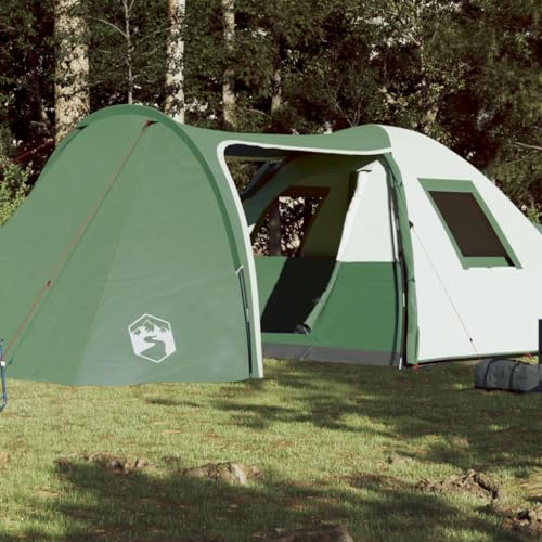 Furniture Home Tools Campingzelt 6 Personen Grün 466x342x200cm 185T Taft von RAUGAJ