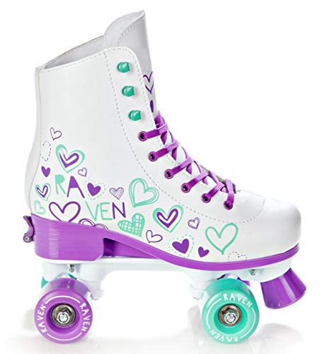 Rollschuhe Roller Skates Raven Trista/Serena verstellbar (Trista Mint/Violet, 39-42 (25cm-26,5cm)) von RAVEN