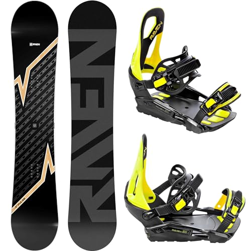 RAVEN Snowboard Set: Snowboard Pulse + Bindung s230 Lime (167cm Wide + s230 Lime M/L) von RAVEN
