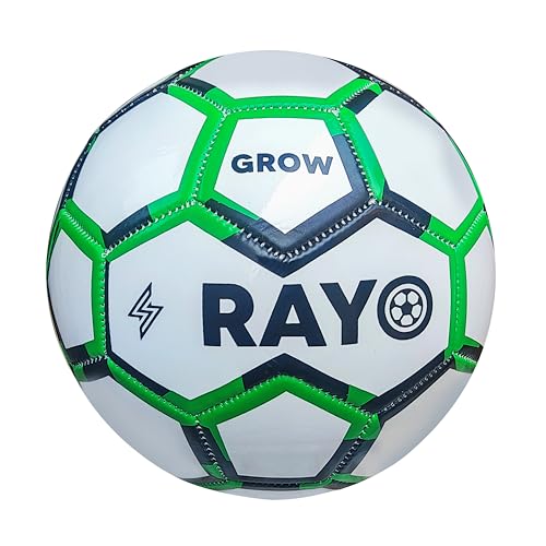 RAYO Grow Size 3 Machine Stitched Football for Kids | Material : PVC | Multicolor | Training Football for Children | for Grass and Clay Grounds | 1.2 MM Thickness Recreational Lightweight Football von RAYO