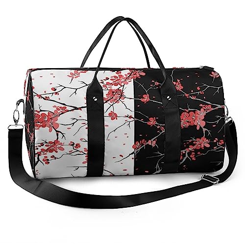 RBAZYFXUJ Reisetasche, Kirschblüten-Reisehandtasche, Handgepäcktasche für Männer und Frauen, Cherry Blossom, Einheitsgröße von RBAZYFXUJ