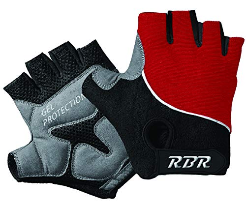 RBR GLM100R Fahrradhandschuhe, Erwachsene, Unisex, Rot, M von RBR