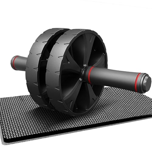 Bauch-Rollrad, Bauch-Trainingsgerät for Bauch- und Rumpfkrafttraining, Heim-Fitness-Fitnessgerät for Bauch-Training (Color : Black-2) von RC-BKKXXEAV