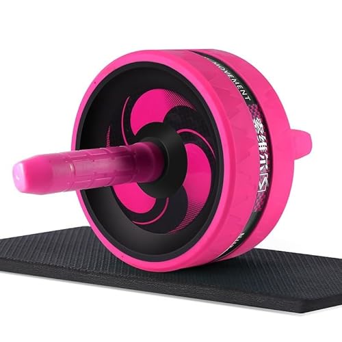Bauch-Rollrad, Bauch-Trainingsgerät for Bauch- und Rumpfkrafttraining, Heim-Fitness-Fitnessgerät for Bauch-Training (Color : Pink) von RC-BKKXXEAV