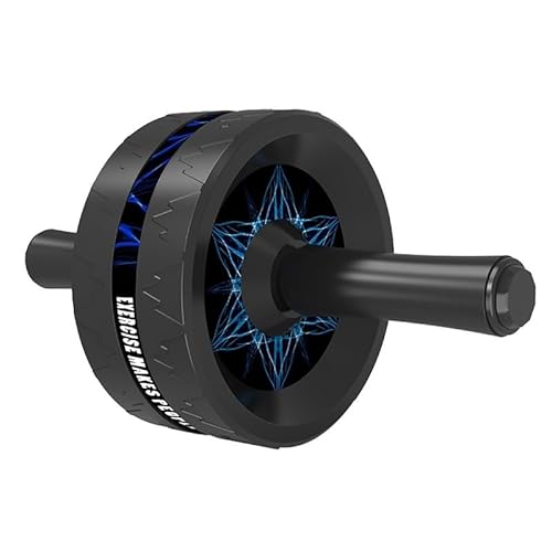 Bauch-Rollrad, Bauch-Trainingsgerät for Bauch- und Rumpfkrafttraining, Heim-Fitness-Fitnessgerät for Bauch-Training (Color : Two-wheel-flame Blue) von RC-BKKXXEAV