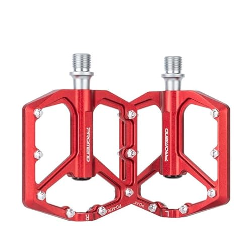 MTB-Fahrradpedale, 9/16 Zoll, Aluminiumlegierung, 3 Lager, Fahrradpedale, leichte MTB-Fahrradpedale (Size : Red) von RC-BKKXXEAV