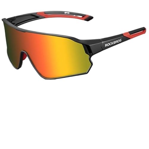 RC-BKKXXEAV Fahrradbrille, Sportsonnenbrille, UV-Schutz Damen, Herren, Laufen, Mountainbiken, Radfahren, Golf(Size:10135R Polarised Lens) von RC-BKKXXEAV