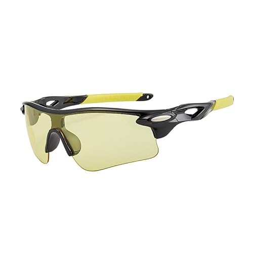 RC-BKKXXEAV Fahrradbrille, TR90 Sport-Sonnenbrille, UV-Schutz Damen, Herren, Laufen, Mountainbike, Radfahren, Golf, Angeln(Color:Black Night vision) von RC-BKKXXEAV