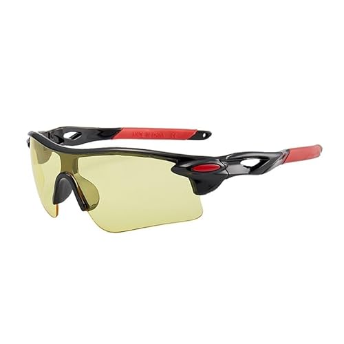 RC-BKKXXEAV Fahrradbrille, TR90 Sport-Sonnenbrille, UV-Schutz Damen, Herren, Laufen, Mountainbike, Radfahren, Golf, Angeln(Color:Black frame Night vision) von RC-BKKXXEAV