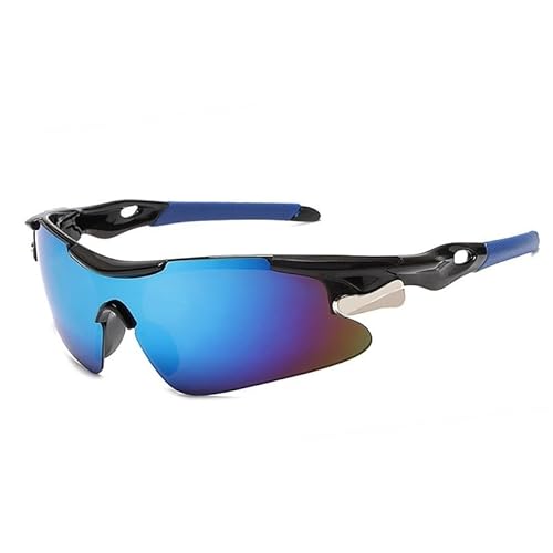 RC-BKKXXEAV Photochrome Fahrradbrille Herren Damen Mountainbike Sonnenbrille Transparente Mountainbike Reiten Polarisierte Brille(Color:Black frame Blue Mercury) von RC-BKKXXEAV
