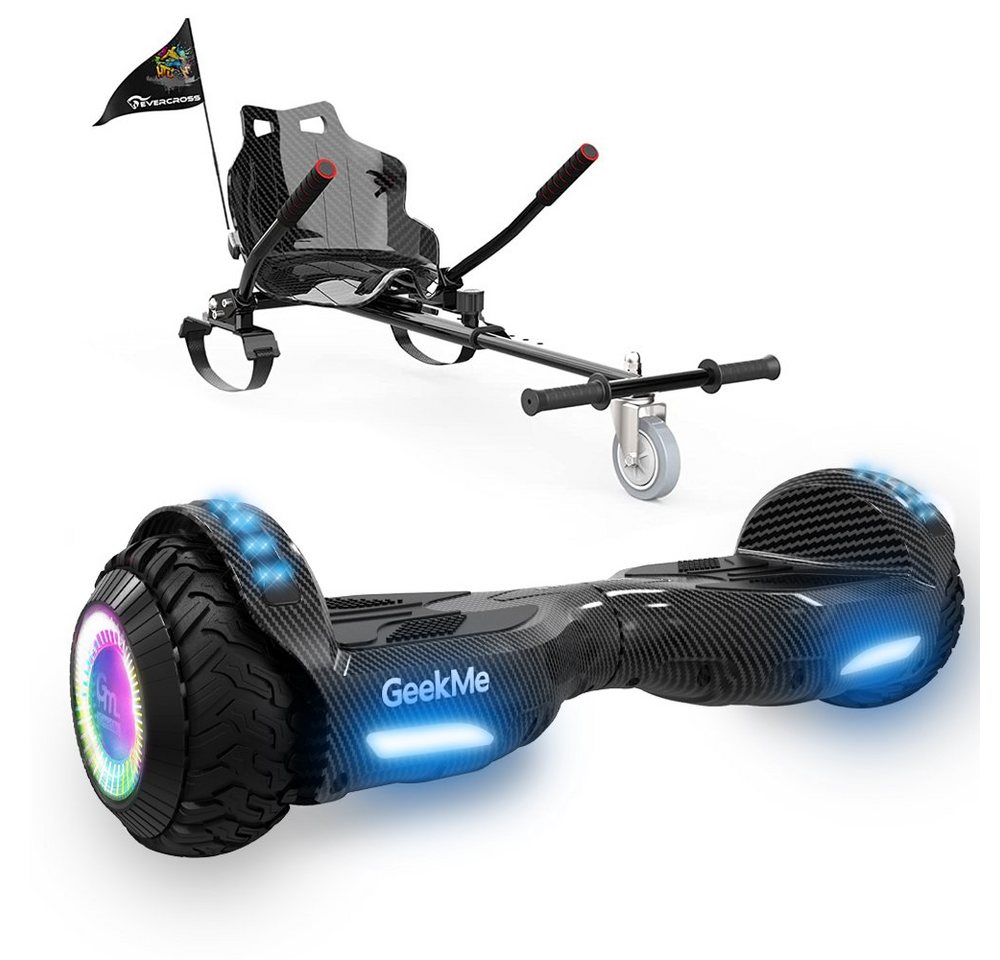 RCB Balance Scooter Kart GEEKME Z5 series Hoverboard mit Hoverkart 300W mit Bluetooth-Player, 12,00 km/h, 6.5 Hoverboard mit LED-Leuchter max.Geschwindigkeit 13km/h" von RCB