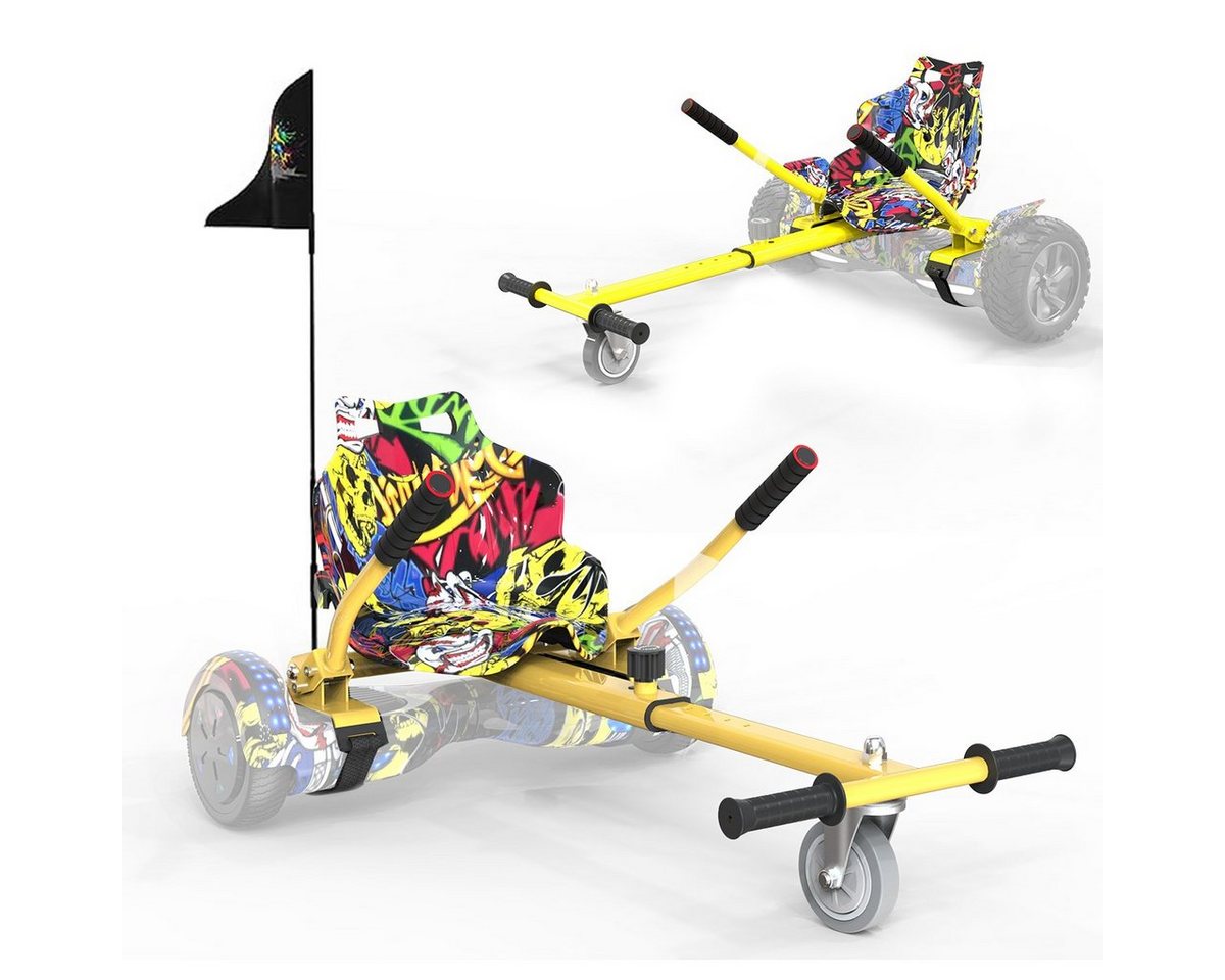 RCB TECH Balance Scooter Kart Sitz für 6,5"-10" Hoverboards, Go-Kart Zubehör für Balance Scooter von RCB TECH